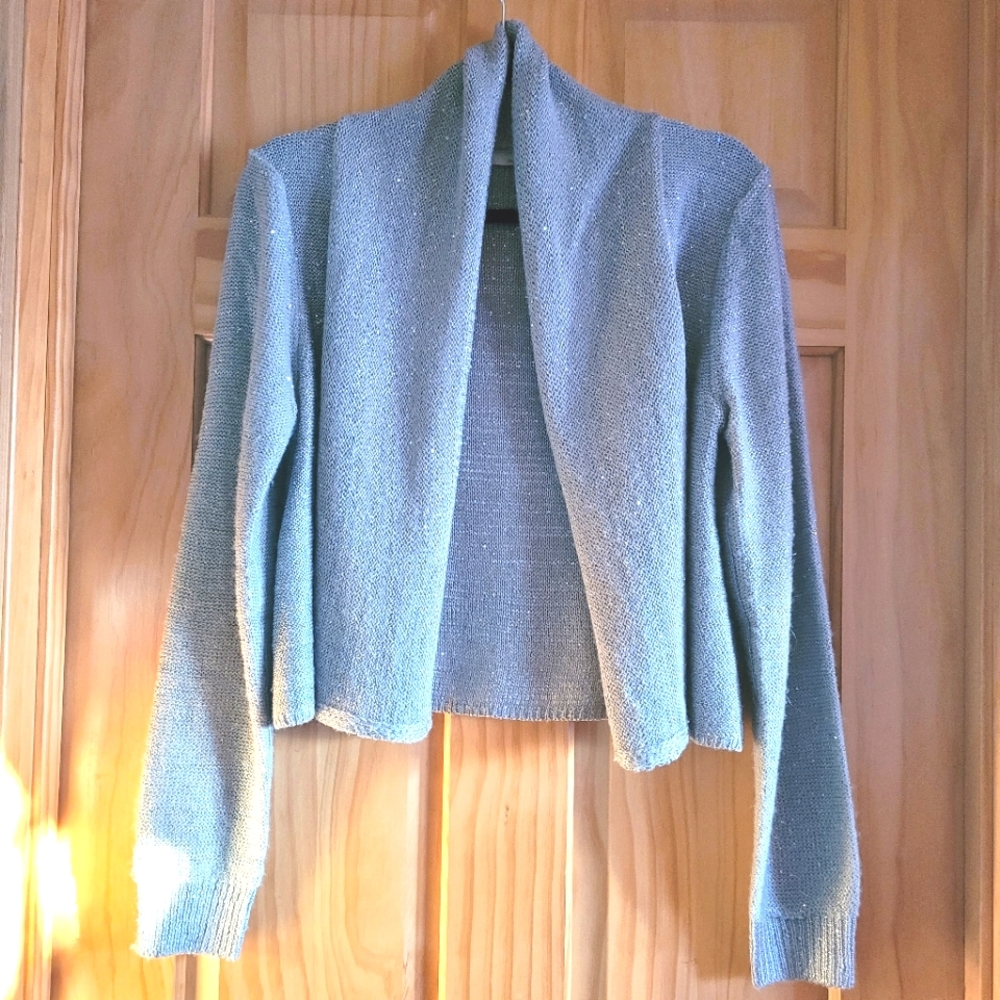 Mystree Silver Sequin Jacket S - Picture 4 of 6